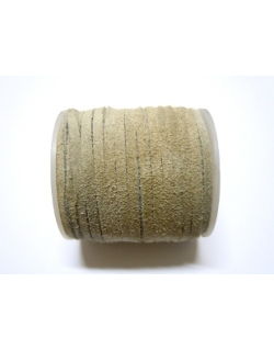 Flat Suede Leather Cord 3mm - Stone