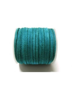 Flat Suede Leather Cord 3mm - Turquoise