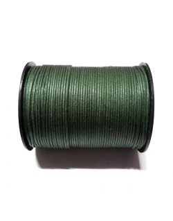 Cotton Waxed Cord 1mm - Dark Green 500