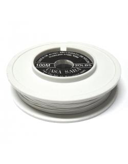 Cable Acero Recubierto De Nylon 0.45mm (20 Lbs) - Blanco