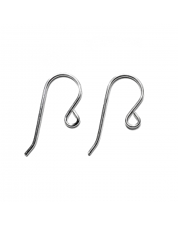 Silver Ear Hook Of Plain Wire