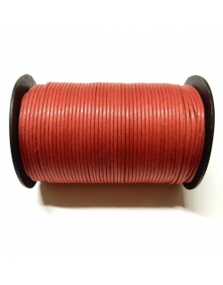 Cotton Waxed Cord 2mm - Red 132