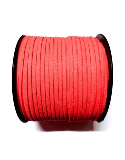 Imitation Flat Suede Cord 3mm - Coral 52