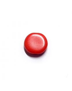 Glass Pill Shaped Bead 8x3mm - Opaque Red