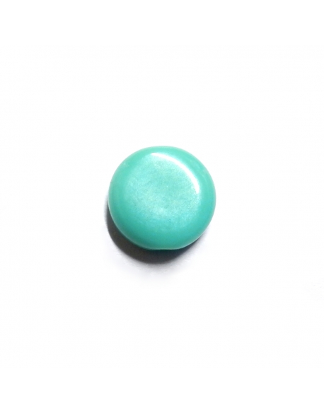 Glass Pill Shaped Bead 8x3mm - Opaque Turquoise