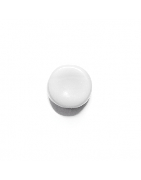 Glass Pill Shaped Bead 8x3mm - Opaque White