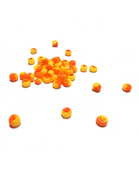 Round nº 4 - Bicolour Yellow/Orange (Halves) Opaque