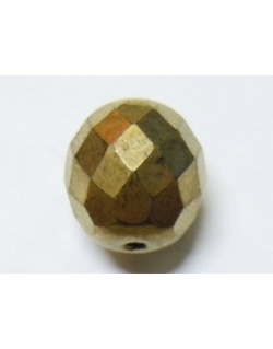 Faceted Glass Ball 5mm - Antique Gold