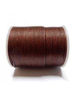 Leather String 1.5mm - Metallic Dark Brown 151