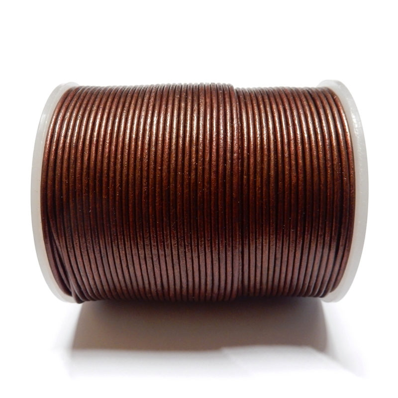 Leather String 1.5mm - Metallic Dark Brown 151