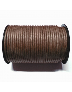 Cotton Waxed Cord 3mm - Dark Brown
