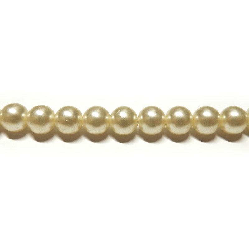 Round Plastic Pearls 8mm/150cm - Cream Colour