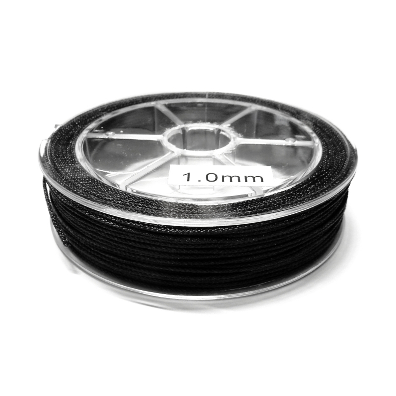Nylon Braided Cord 1mm - Black