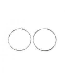 Silver 35mm Hoop Earrings
