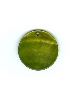 Nacre Disc 20mm - Dark Green AGB-61